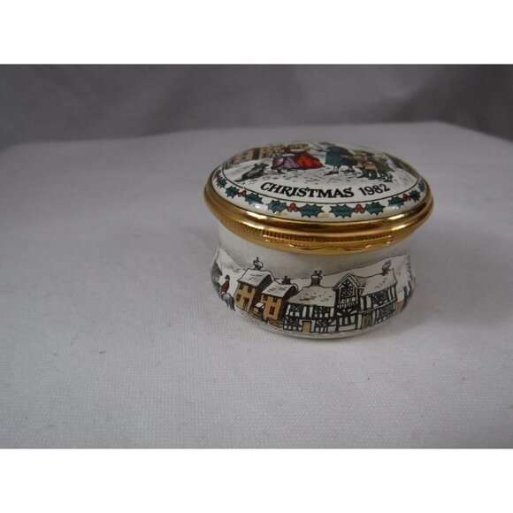 Enamel Box, Halcyon Days, Christmas 1982, Snuff Box, Pill Box, Jewelry box, - Picture 6 of 6
